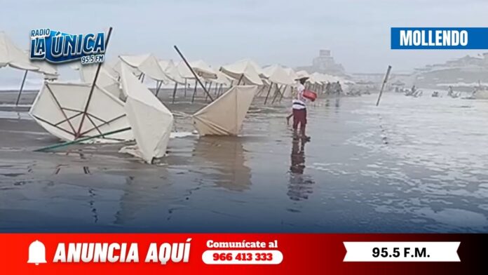 Olas abarcaron varios metros